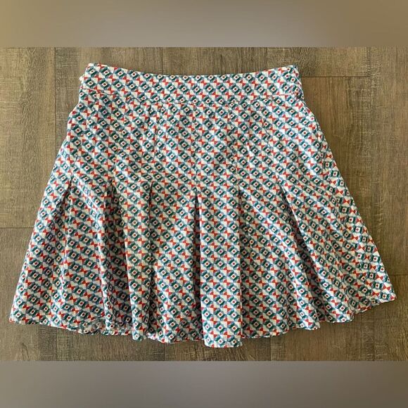 Maeve by Anthropology women’s size 8 multi color retro shapes pleated skirt - Picture 1 of 12